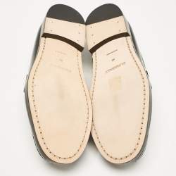 Burberry Black Brushed Leather Rupert Loafers Size 40