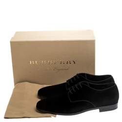 Burberry Black Velvet Menning Derby Size 42.5