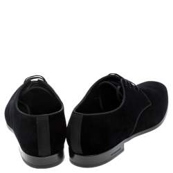 Burberry Black Velvet Menning Derby Size 42.5