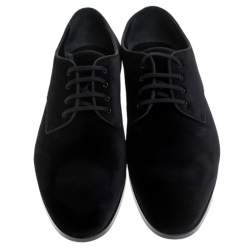 Burberry Black Velvet Menning Derby Size 42.5