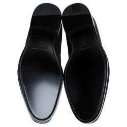 Pre Owned Burberry Black Velvet Menning Derby Size 45