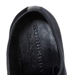 Pre Owned Burberry Black Velvet Menning Derby Size 43.5