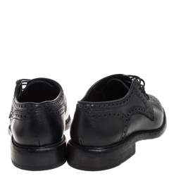 Burberry Black Brogue Leather Rayford Derby Size 43