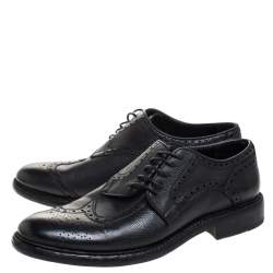 Burberry Black Brogue Leather Rayford Derby Size 43