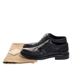 Burberry Black Brogue Leather Rayford Derby Size 43