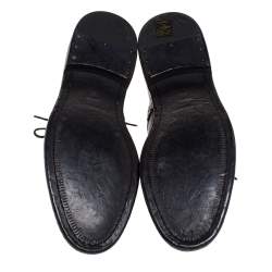 Pre Owned Burberry Black Brogue Leather Rayford Derby Size 43