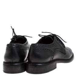 Pre Owned Burberry Black Brogue Leather Rayford Derby Size 43