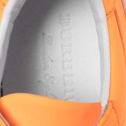 Pre Owned حذاء رياضي بربري برقبة منخفضة جلد وقماش مقاس 41