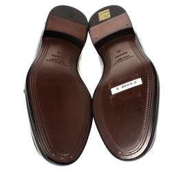 مملوكة مسبقًا  Burberry Black Leather Solway Slip On Loafers Size 43