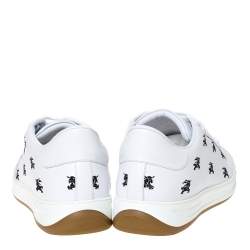 Burberry White Leather Timsbury Low Top Sneakers Size 44
