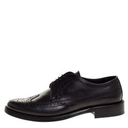 Burberry Black Brogue Leather Aleighton Lace Up Derby Size 40.5