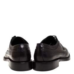 Burberry Black Brogue Leather Aleighton Lace Up Derby Size 40.5