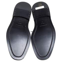 Burberry Black Brogue Leather Wilmont Ankle Boots Size 42