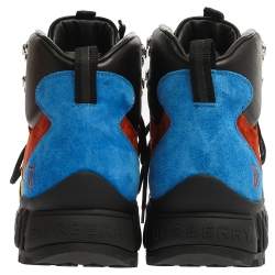 Burberry Multicolor Suede and Leather Hiking Ankle Boots Size 43