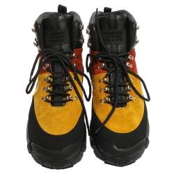 Burberry Multicolor Suede and Leather Hiking Ankle Boots Size 43
