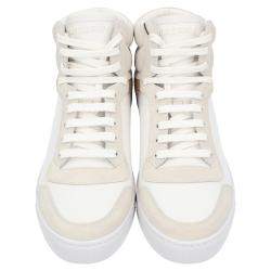 Burberry White House-check Leather and Suede Reeth Trainers Size EU 43.5