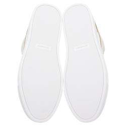 Burberry White House-check Leather and Suede Reeth Trainers Size EU 43.5