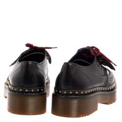 مملوكة مسبقًا Burberry Two Tone Brogue Leather Bissett Fringe Detail Lace Up Platform Derby Size 41