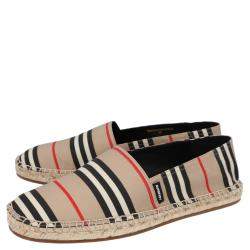 Burberry Multicolor Check Canvas Espadrilles Size EU 45
