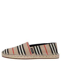 Burberry Multicolor Check Canvas Espadrilles Size EU 45