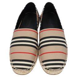 Burberry Multicolor Check Canvas Espadrilles Size EU 45