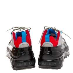 Burberry Grey Suede And Rubber Arthur Sneakers Size 44.5