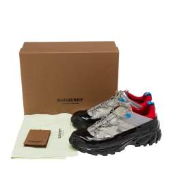 Burberry Grey Suede And Rubber Arthur Sneakers Size 44.5