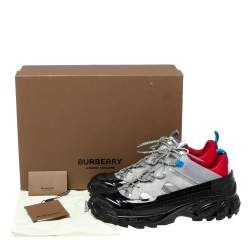 Burberry Grey Suede And Rubber Arthur Sneakers Size 43.5