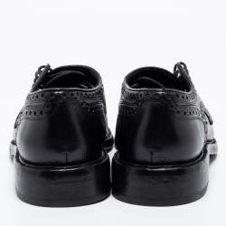 Burberry Black Brogue Leather Rayford Derby Size 43