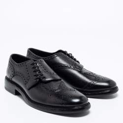 Burberry Black Brogue Leather Rayford Derby Size 43