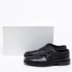 Burberry Black Brogue Leather Rayford Derby Size 43