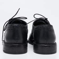 Pre Owned Burberry Black Brogue Leather Rayford Derby Size 43
