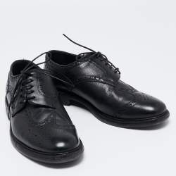 Pre Owned Burberry Black Brogue Leather Rayford Derby Size 43