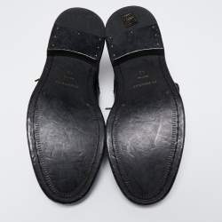 Pre Owned Burberry Black Brogue Leather Rayford Derby Size 43