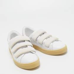 Pre Owned Burberry White Leather Perforated Leather Bert Low Top Sneakers Size 40