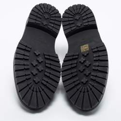 مملوكة مسبقًا Burberry Black Leather Deardown Studded Oxfords Size 41