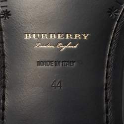 Burberry Two Tone Leather Bedmoore Fringe Loafers Size 44