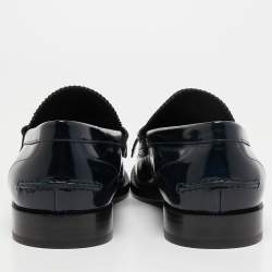 مملوكة مسبقًا Burberry Two Tone Leather Bedmoore Fringe Loafers Size 45