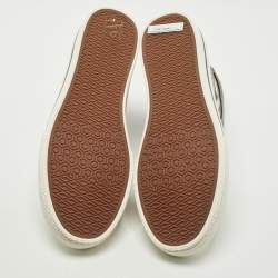 Pre Owned Burberry Tricolor Leather Larkhall High Top Sneakers Size 42.5