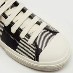 Pre Owned Burberry Tricolor Leather Larkhall High Top Sneakers Size 42.5