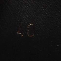 Pre Owned Burberry Black/Burgundy Brogue Leather Bissett Fringe Detail Lace Up Platform Derby Size 40