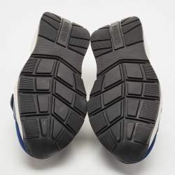 Pre Owned Burberry Blue Suede Panelled Sneakers Size 44 