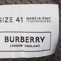 Pre Owned Burberry Blue Suede and Leather Ramsey Low Top Sneakers Size 41