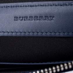 Pre Owned Burberry Blue Leather Document Holder