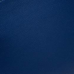 Pre Owned Burberry Blue Leather Document Holder