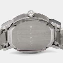 Pre Owned Burberry Black Stainless Steel The City BU9901 Men's Wristwatch 42 mm 