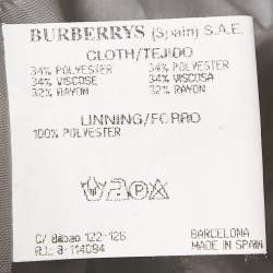 Burberry Prorsum Dark Grey Gabardine Single Breasted Blazer XXXL