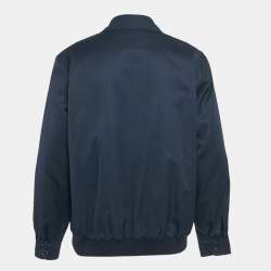 Burberry Prorsum Vintage Navy Blue Cotton Blend Zip-Up Jacket L
