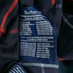 Burberry Prorsum Vintage Navy Blue Cotton Blend Zip-Up Jacket L