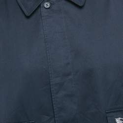 Burberry Prorsum Vintage Navy Blue Cotton Blend Zip-Up Jacket L